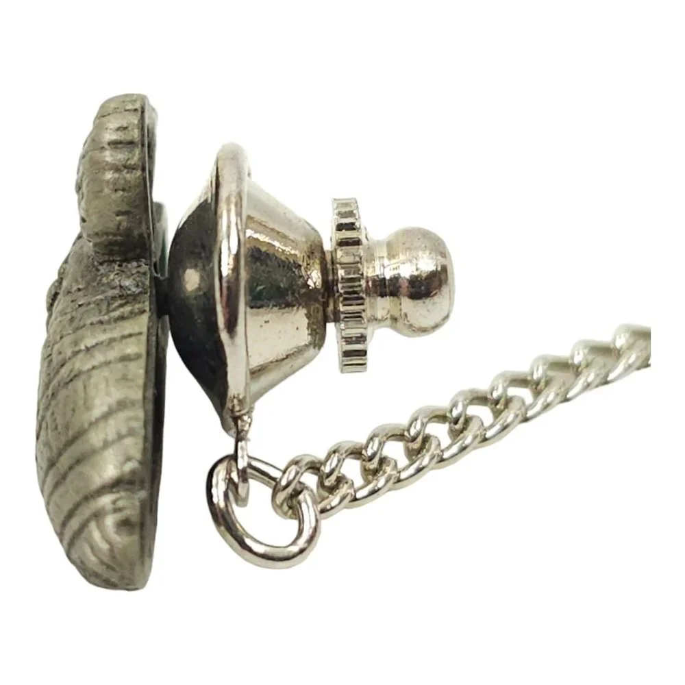 Sitting Duck Bird Tie Tack Pin Vintage Mens Jewelry Mallard Metal Pewter Style